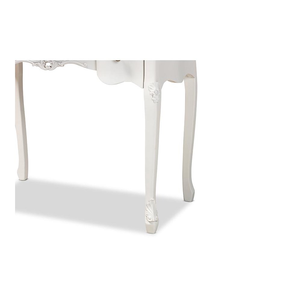 Brown Finished Small 3-Drawer Wood Console Table. Picture 6