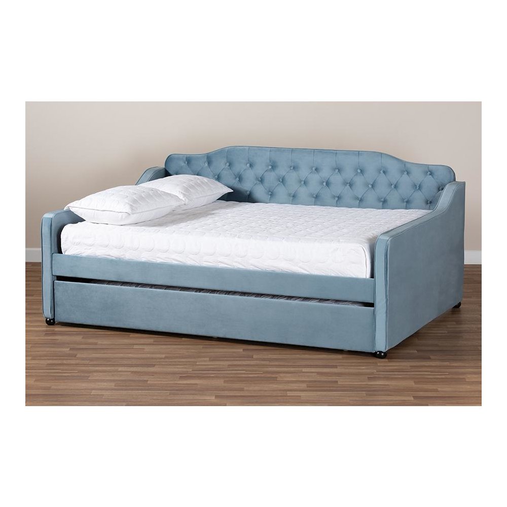 Button Tufted Full Size Daybed with Trundle. Picture 10