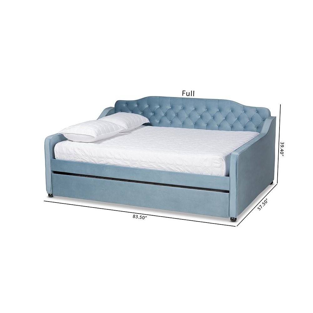 Button Tufted Full Size Daybed with Trundle. Picture 11
