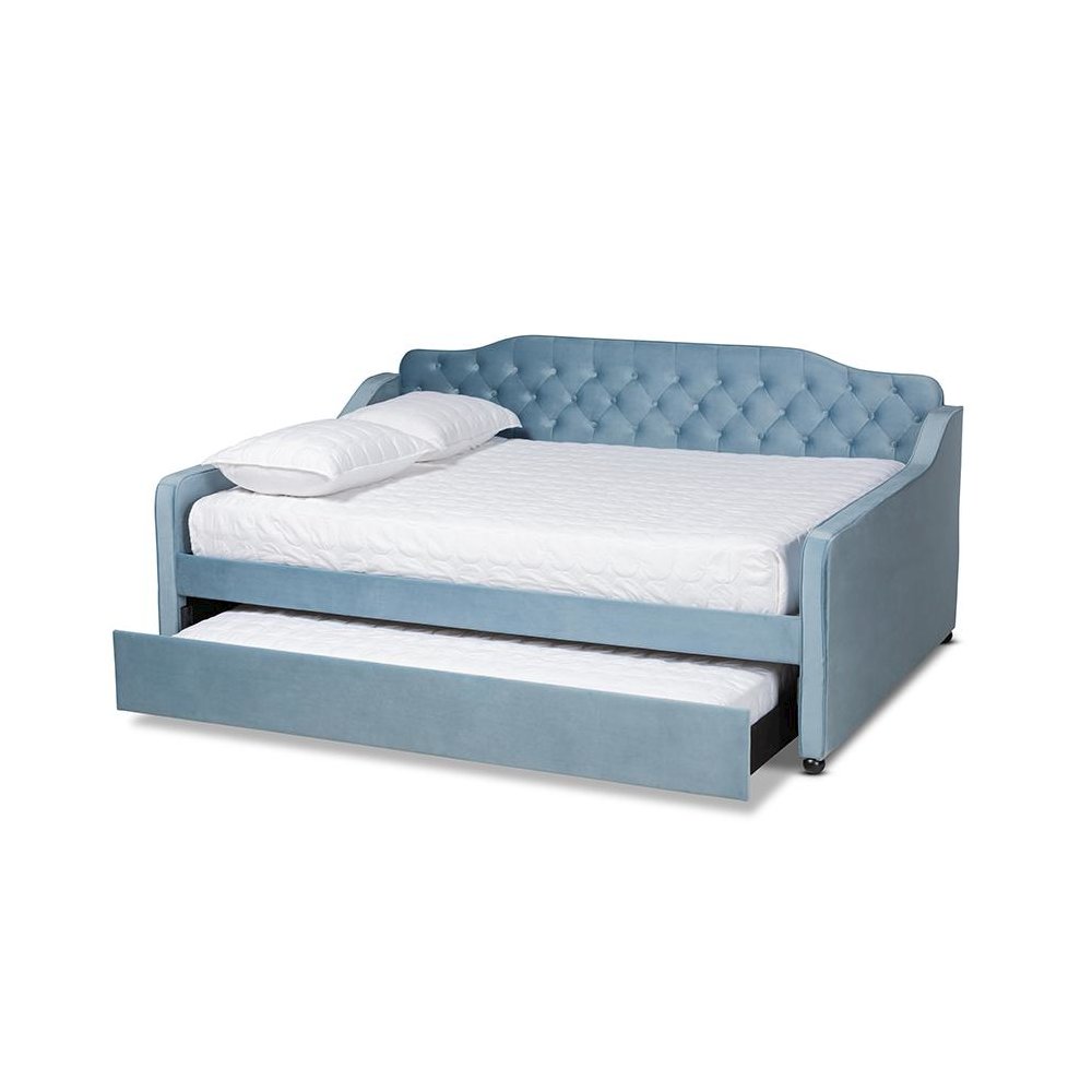 Button Tufted Full Size Daybed with Trundle. Picture 2