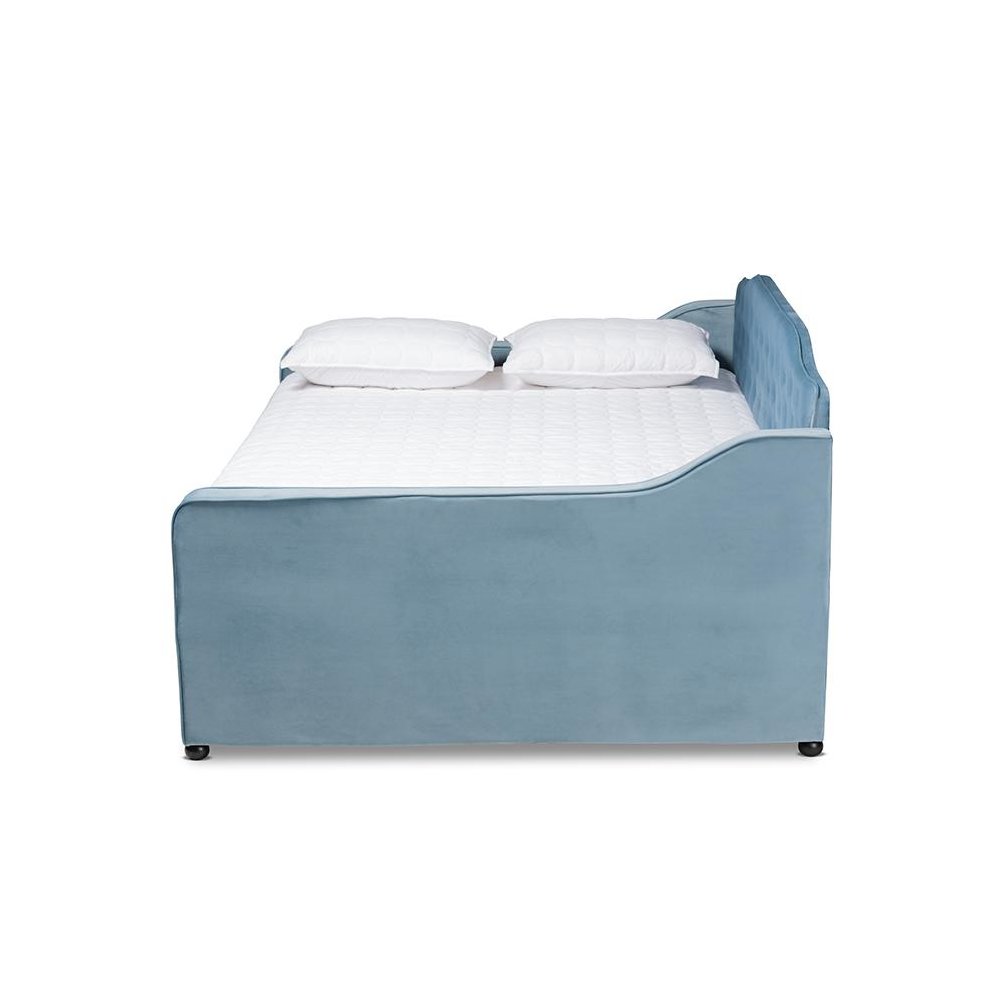 Button Tufted Full Size Daybed with Trundle. Picture 3