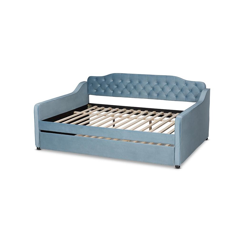 Button Tufted Full Size Daybed with Trundle. Picture 4