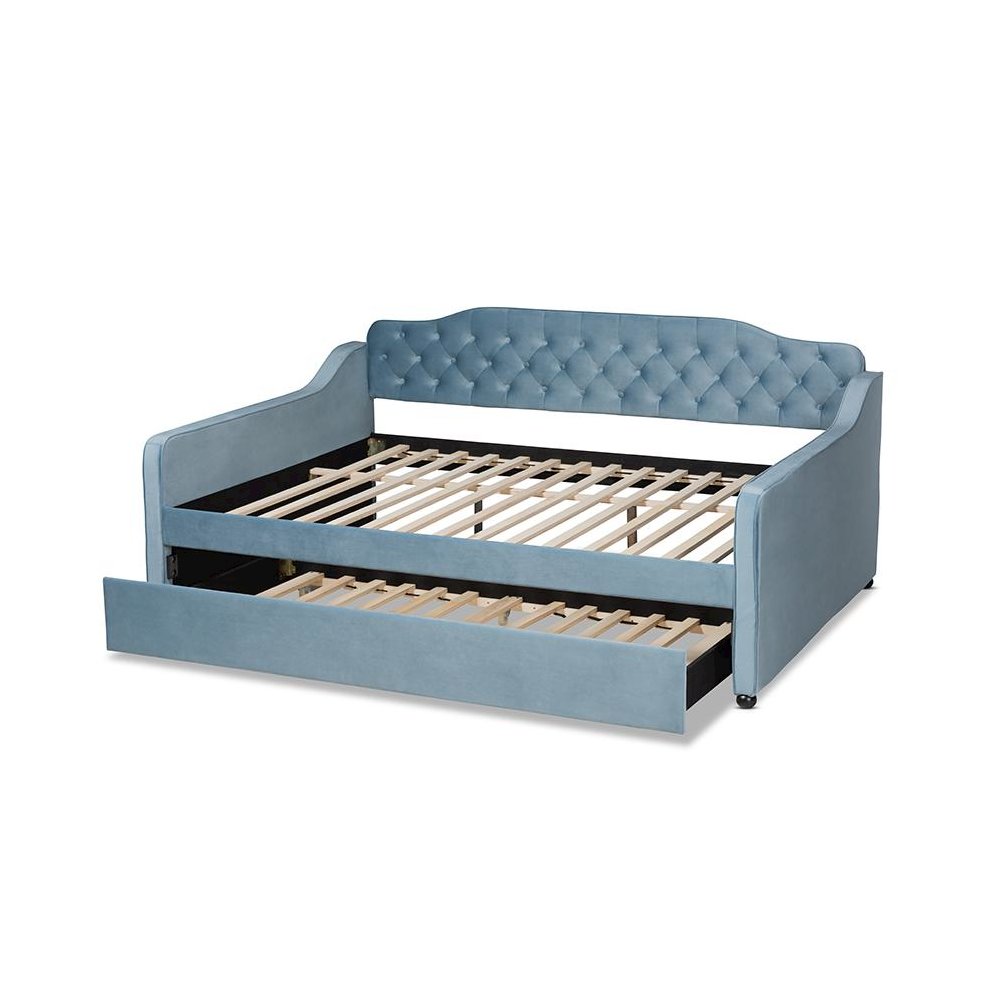 Button Tufted Full Size Daybed with Trundle. Picture 5