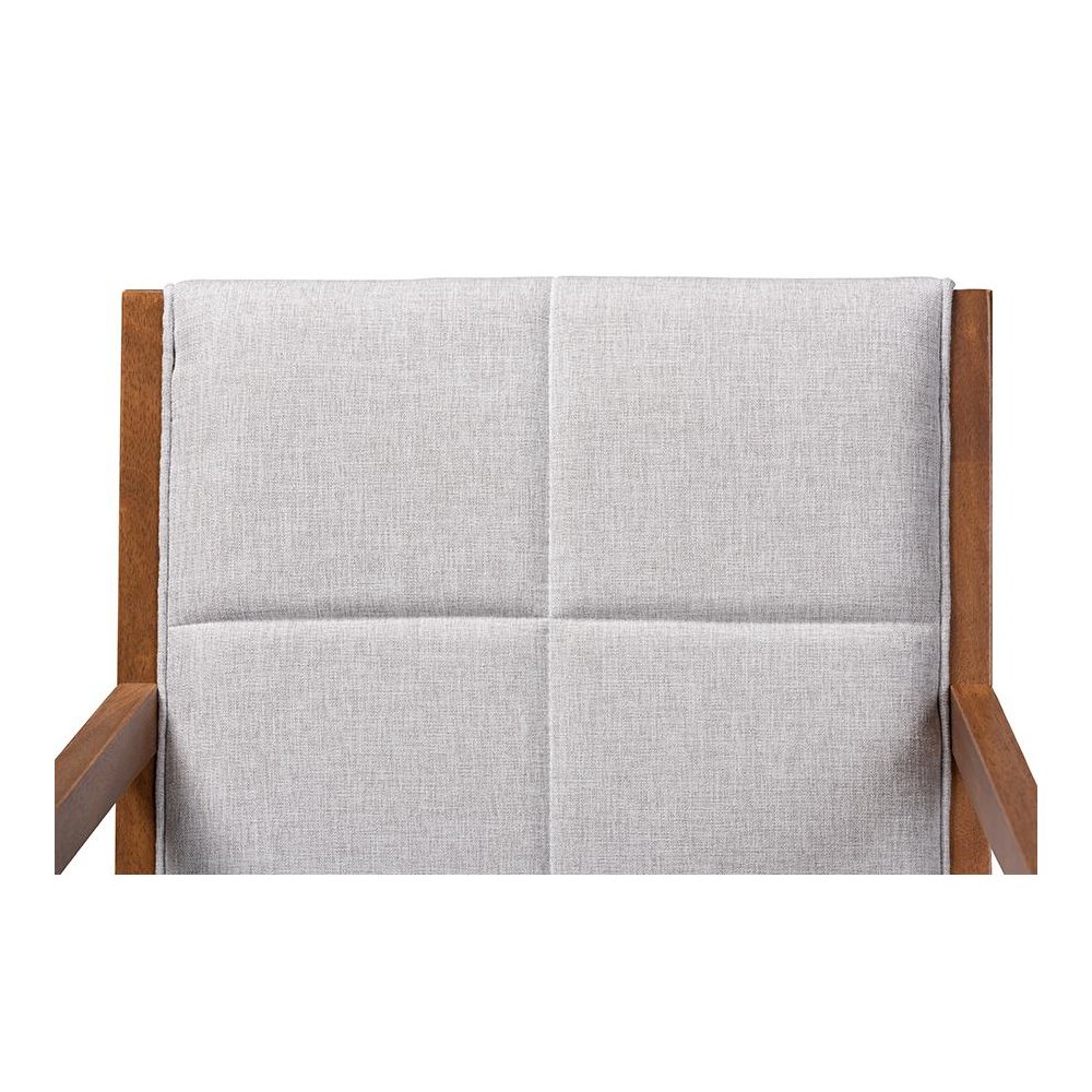 Baxton Studio Theresa Greige and Walnut Effect 2-Piece Chair Set. Picture 4