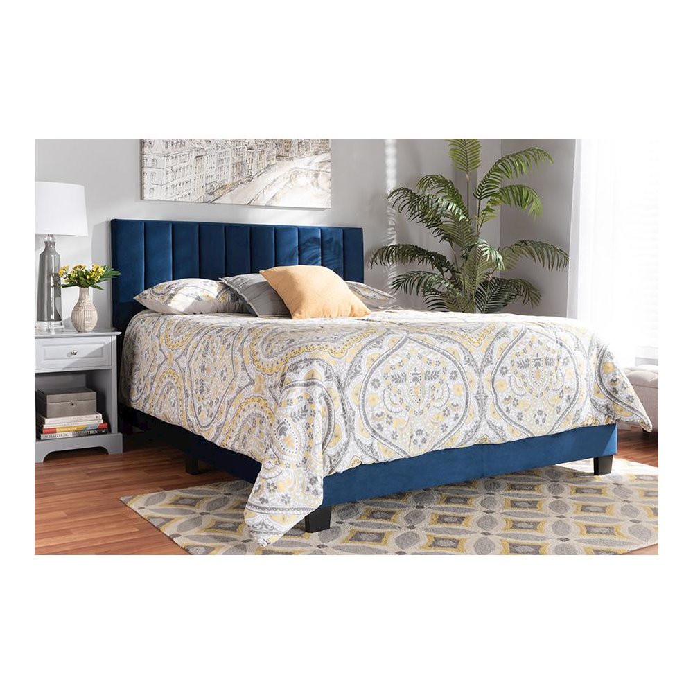 Full Size Panel Bed with Channel Tufted Headboard. Picture 6