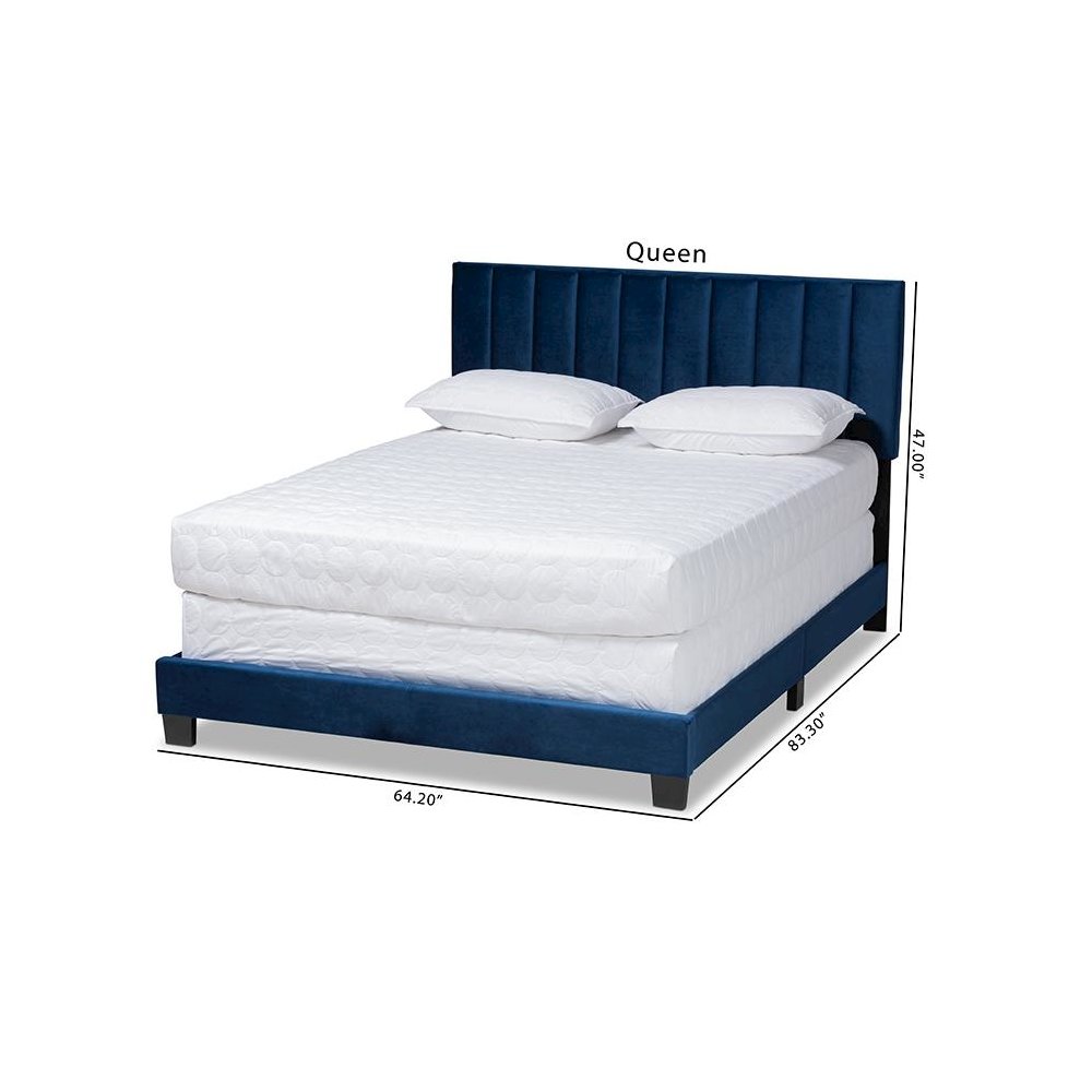 Full Size Panel Bed with Channel Tufted Headboard. Picture 9