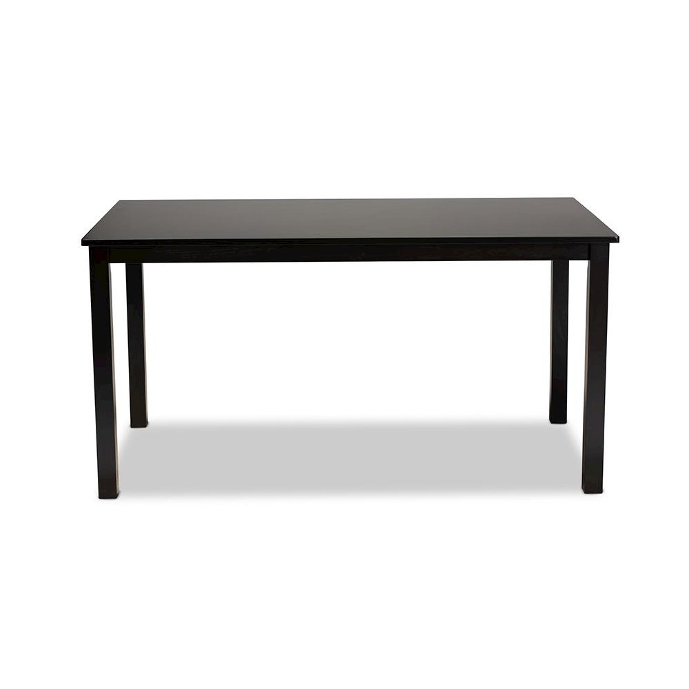 Espresso Brown Finished Rectangular Wood Dining Table. Picture 2