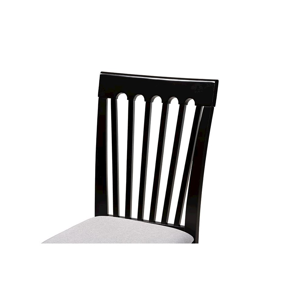 Espresso Brown Finished Wood 2-Piece Dining Chair Set. Picture 4