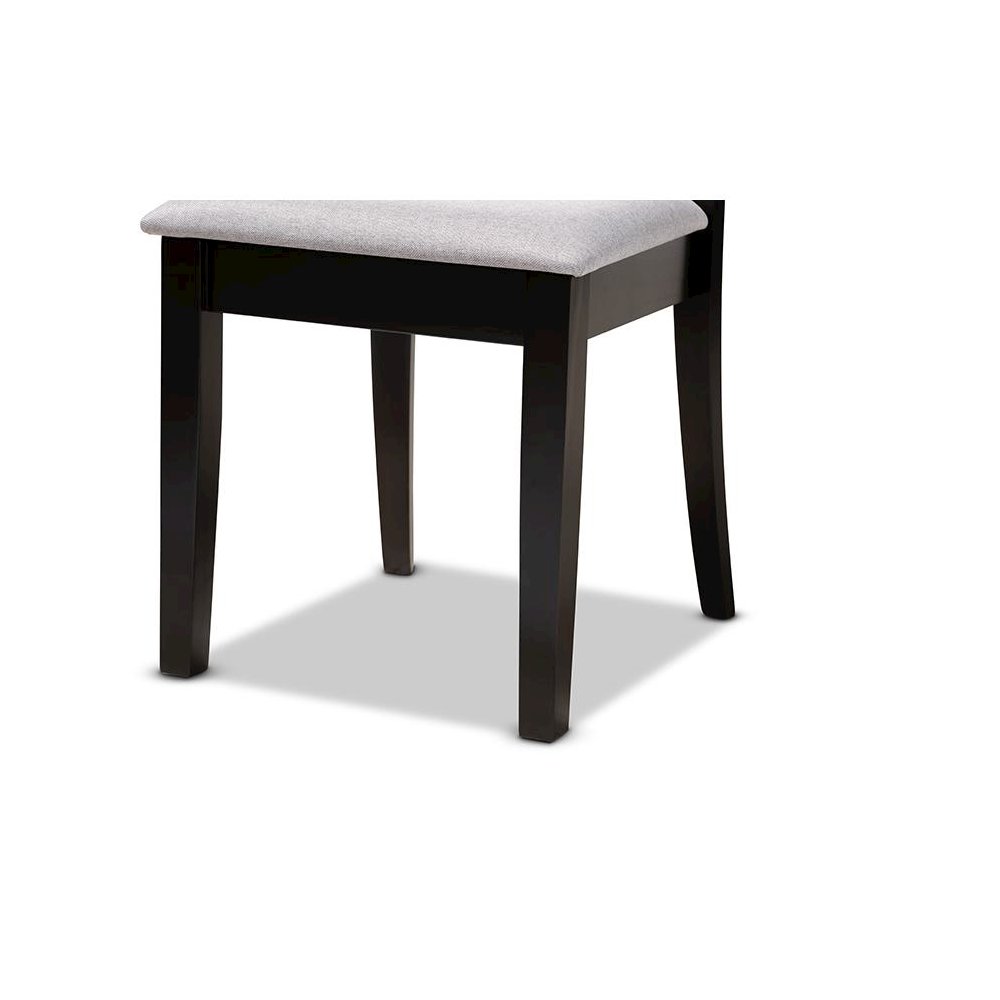 Espresso Brown Finished Wood 2-Piece Dining Chair Set. Picture 5