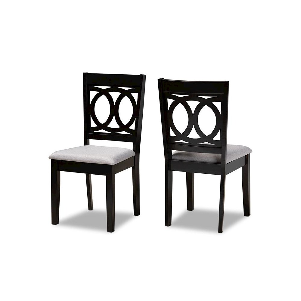 Espresso Brown Finished Wood 2-Piece Dining Chair Set Set. Picture 1