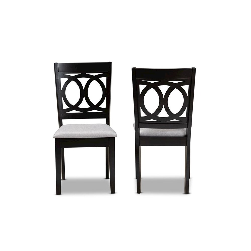 Espresso Brown Finished Wood 2-Piece Dining Chair Set Set. Picture 2