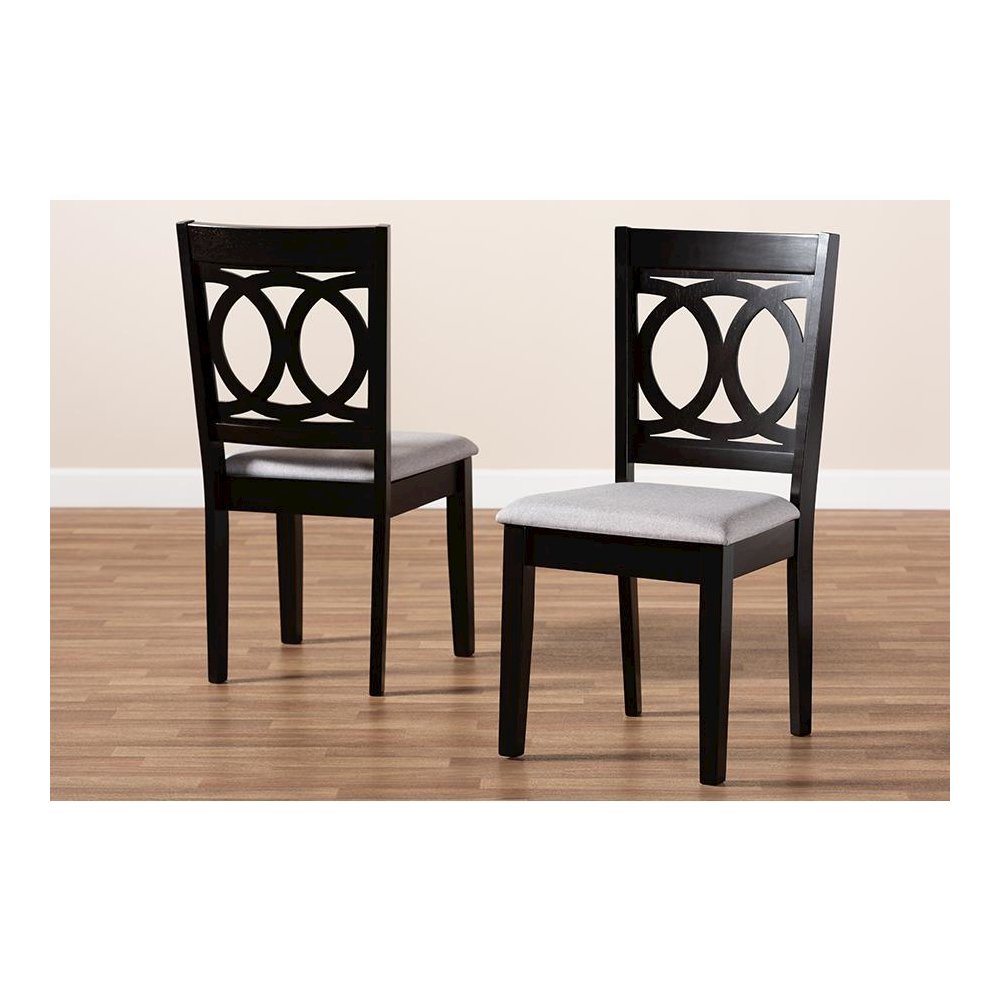 Espresso Brown Finished Wood 2-Piece Dining Chair Set Set. Picture 6