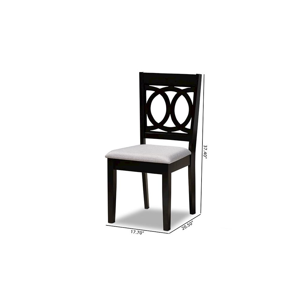 Espresso Brown Finished Wood 2-Piece Dining Chair Set Set. Picture 7
