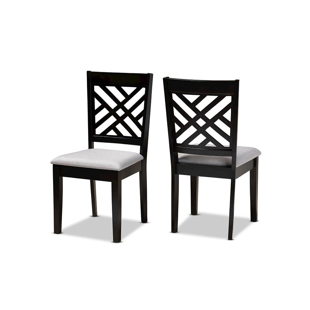 Espresso Brown Finished Wood 2-Piece Dining Chair Set Set. Picture 1
