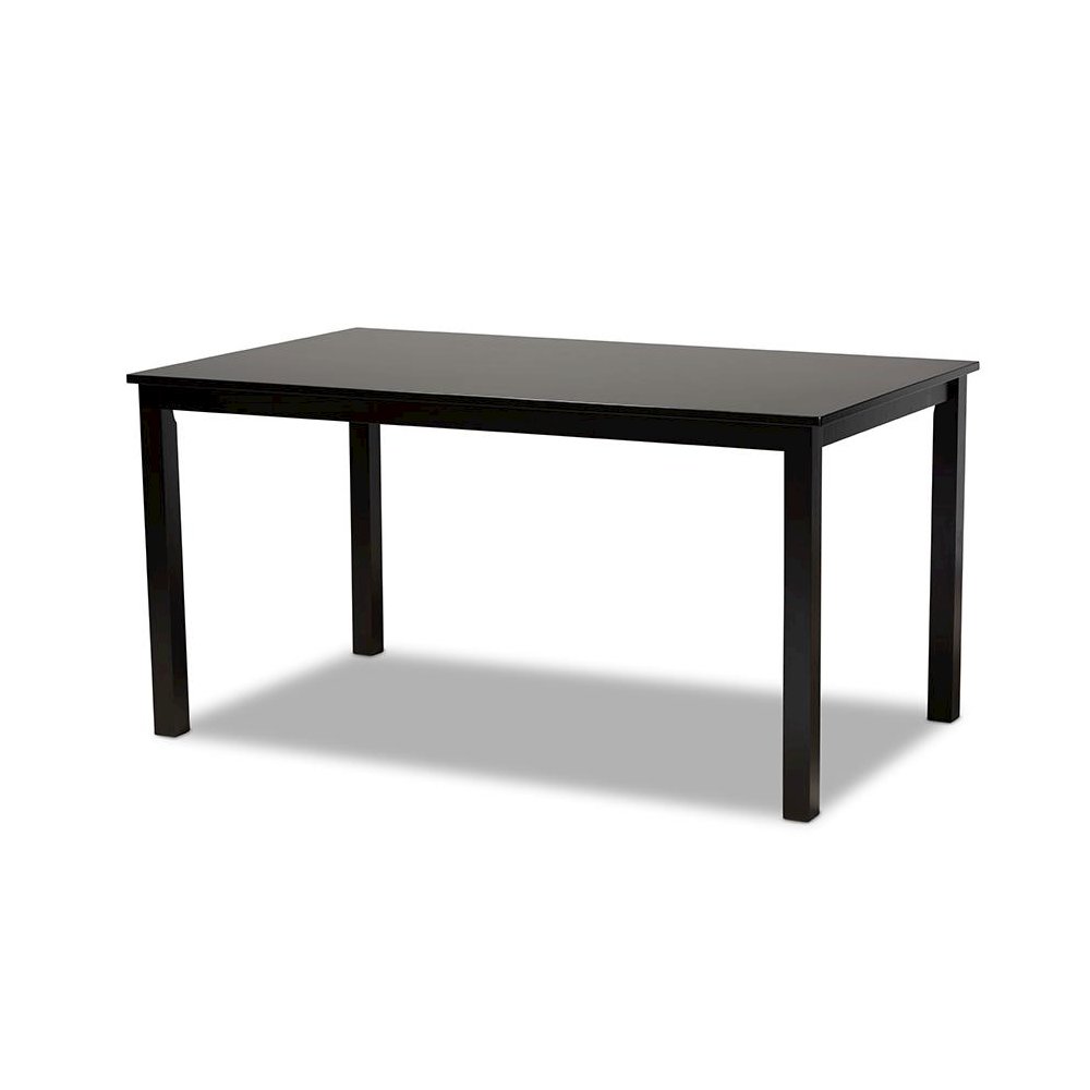Grey Fabric Upholstered Espresso Brown Finished Wood 7-Piece Dining Set. Picture 3