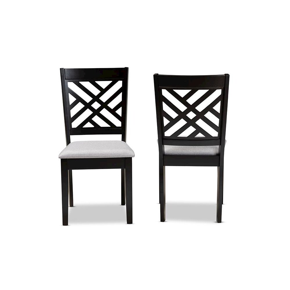 Espresso Brown Finished Wood 2-Piece Dining Chair Set Set. Picture 2