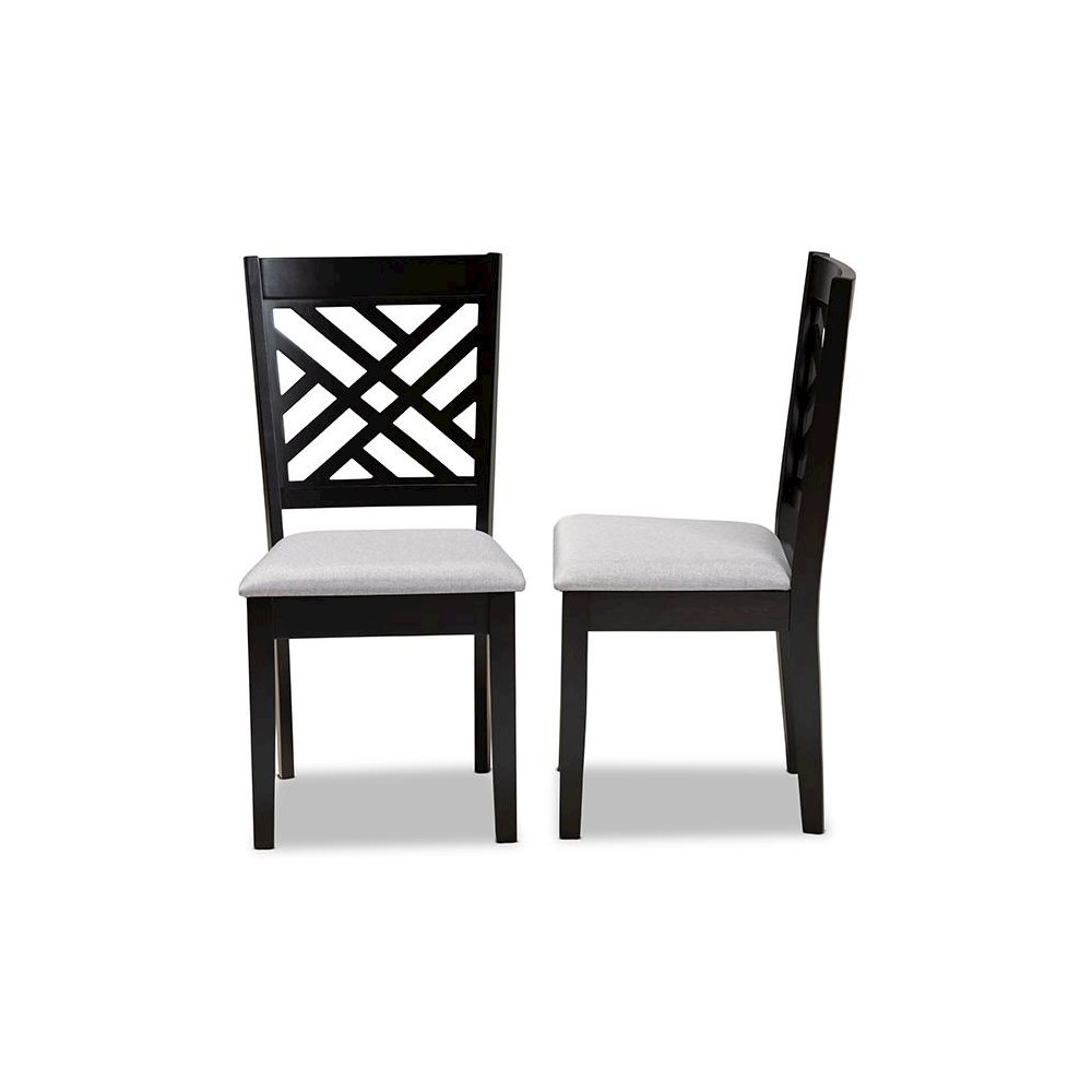 Espresso Brown Finished Wood 2-Piece Dining Chair Set Set. Picture 3