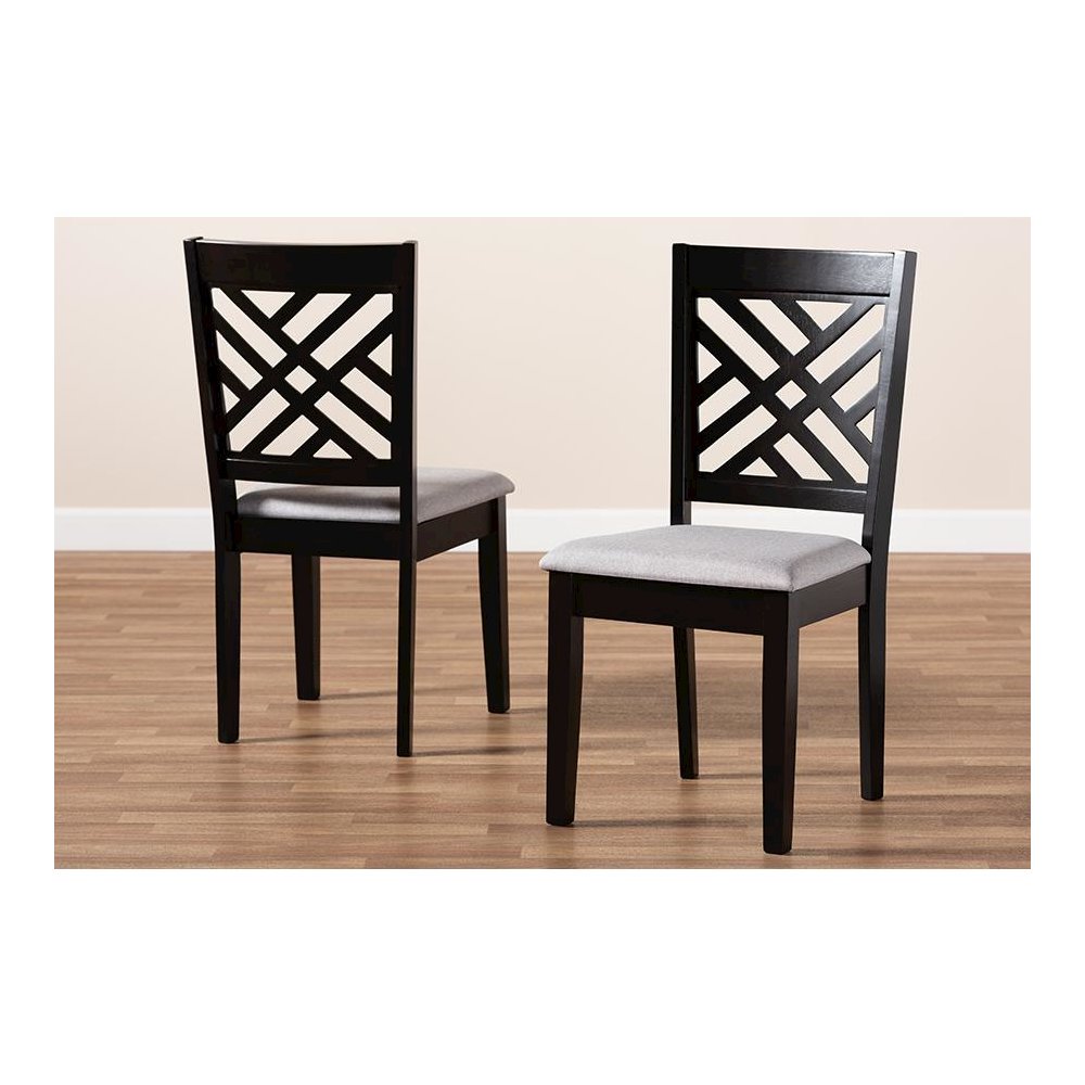 Espresso Brown Finished Wood 2-Piece Dining Chair Set Set. Picture 6