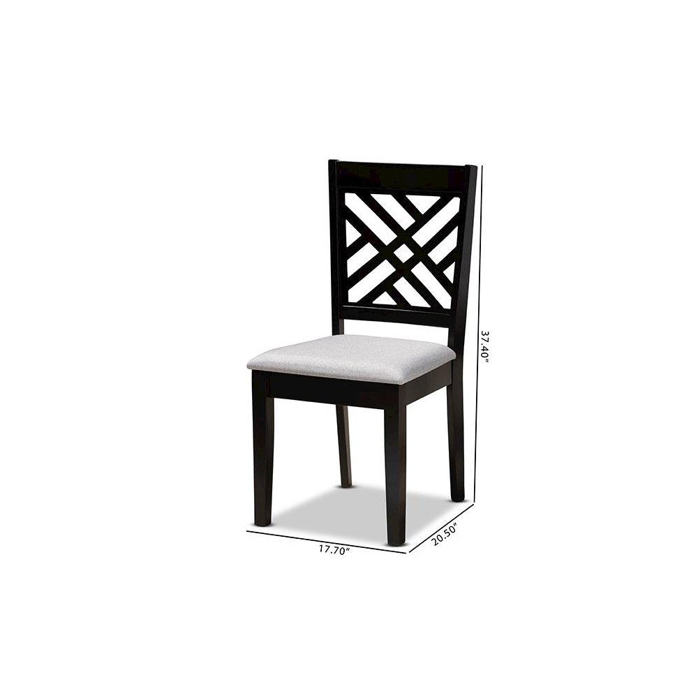 Espresso Brown Finished Wood 2-Piece Dining Chair Set Set. Picture 7