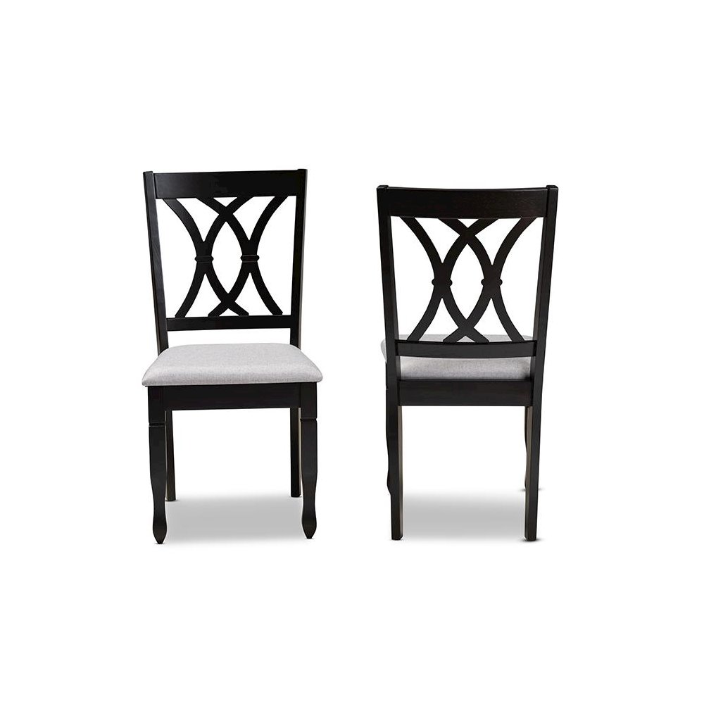 Espresso Brown Finished Wood 2-Piece Dining Chair Set Set. Picture 2