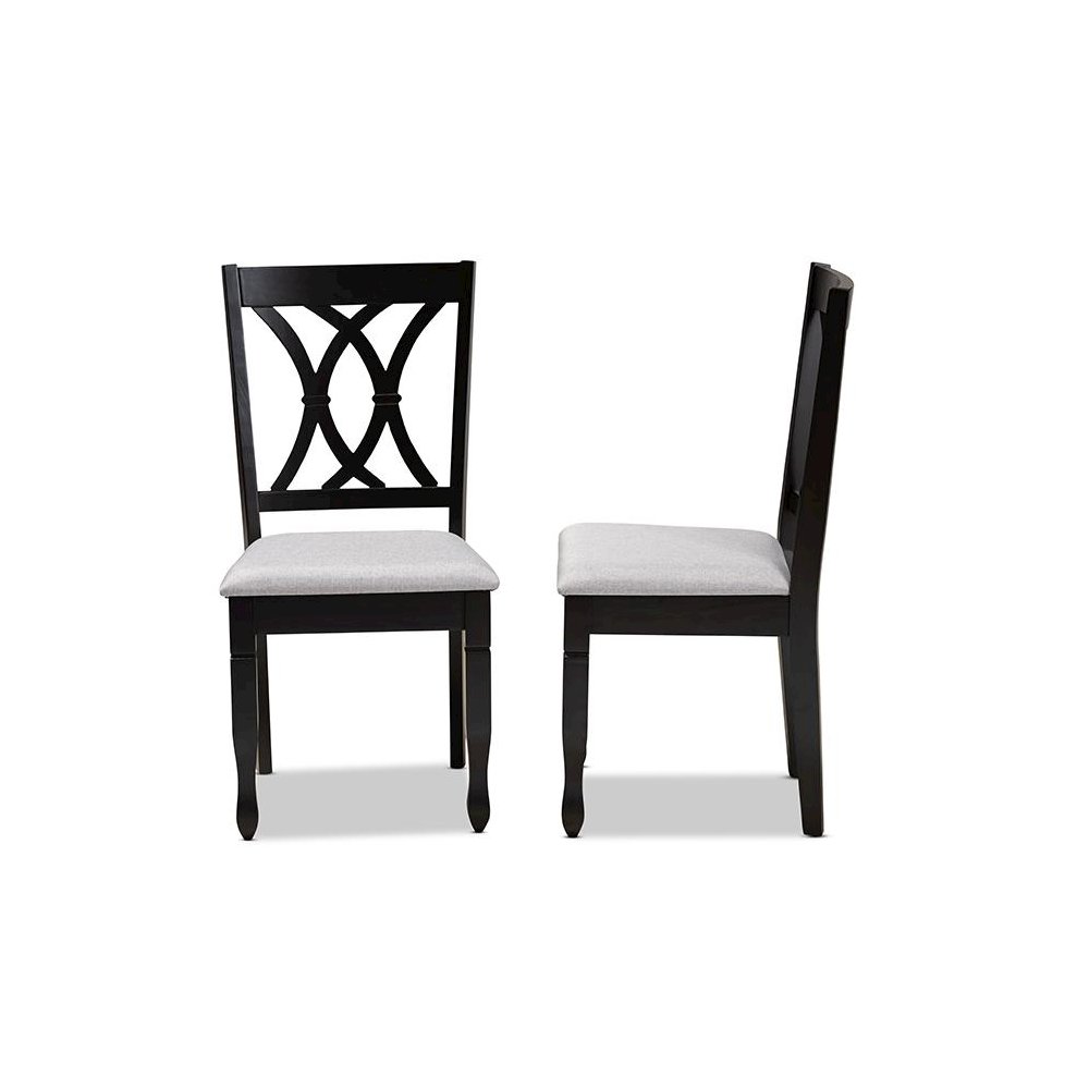 Espresso Brown Finished Wood 2-Piece Dining Chair Set Set. Picture 3