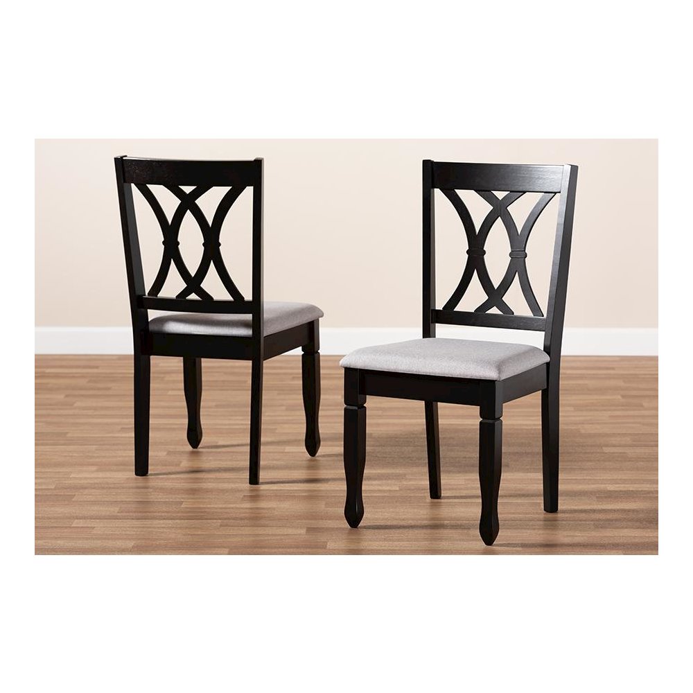 Espresso Brown Finished Wood 2-Piece Dining Chair Set Set. Picture 7