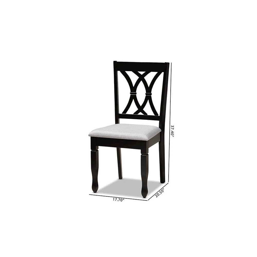 Espresso Brown Finished Wood 2-Piece Dining Chair Set Set. Picture 8