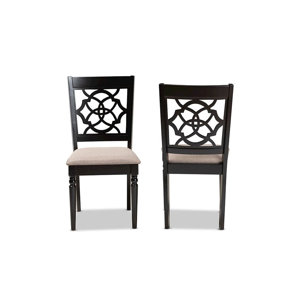 Espresso Brown Finished Wood 2-Piece Dining Chair Set Set. Picture 2