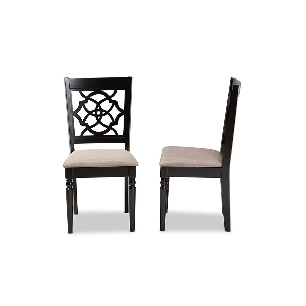Espresso Brown Finished Wood 2-Piece Dining Chair Set Set. Picture 3