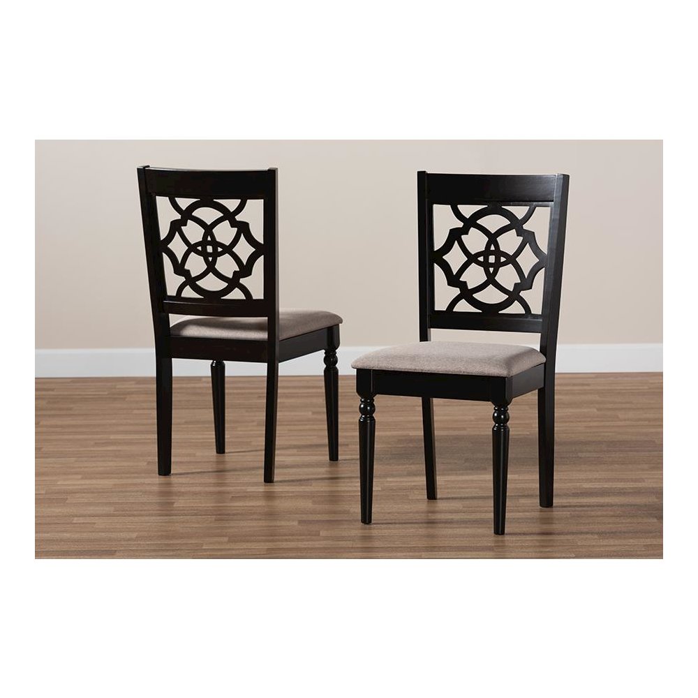 Espresso Brown Finished Wood 2-Piece Dining Chair Set Set. Picture 7