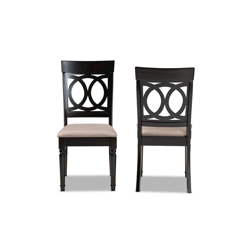 Espresso Brown Finished Wood 2-Piece Dining Chair Set Set. Picture 2