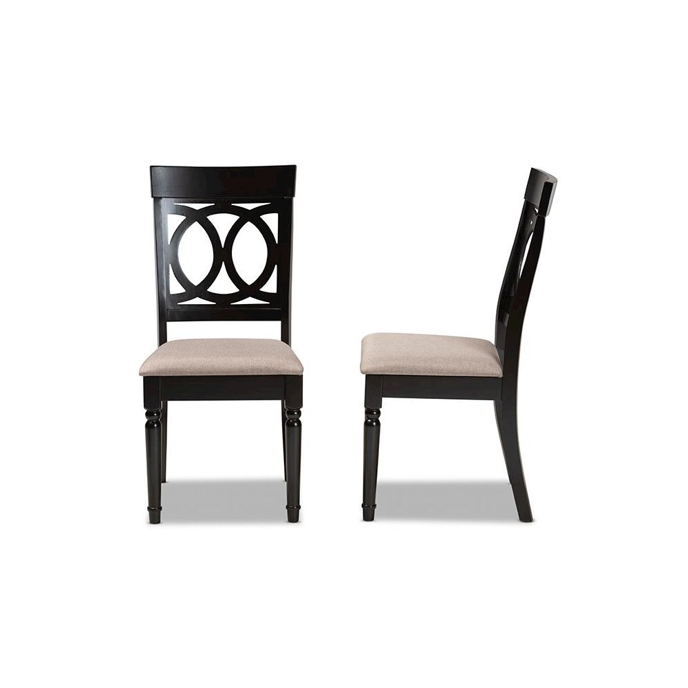 Espresso Brown Finished Wood 2-Piece Dining Chair Set Set. Picture 3