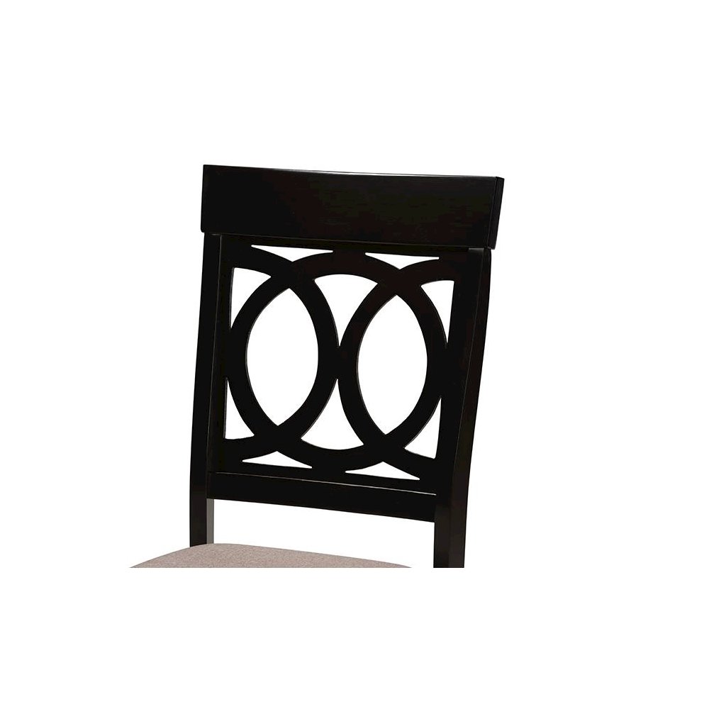 Espresso Brown Finished Wood 2-Piece Dining Chair Set Set. Picture 4