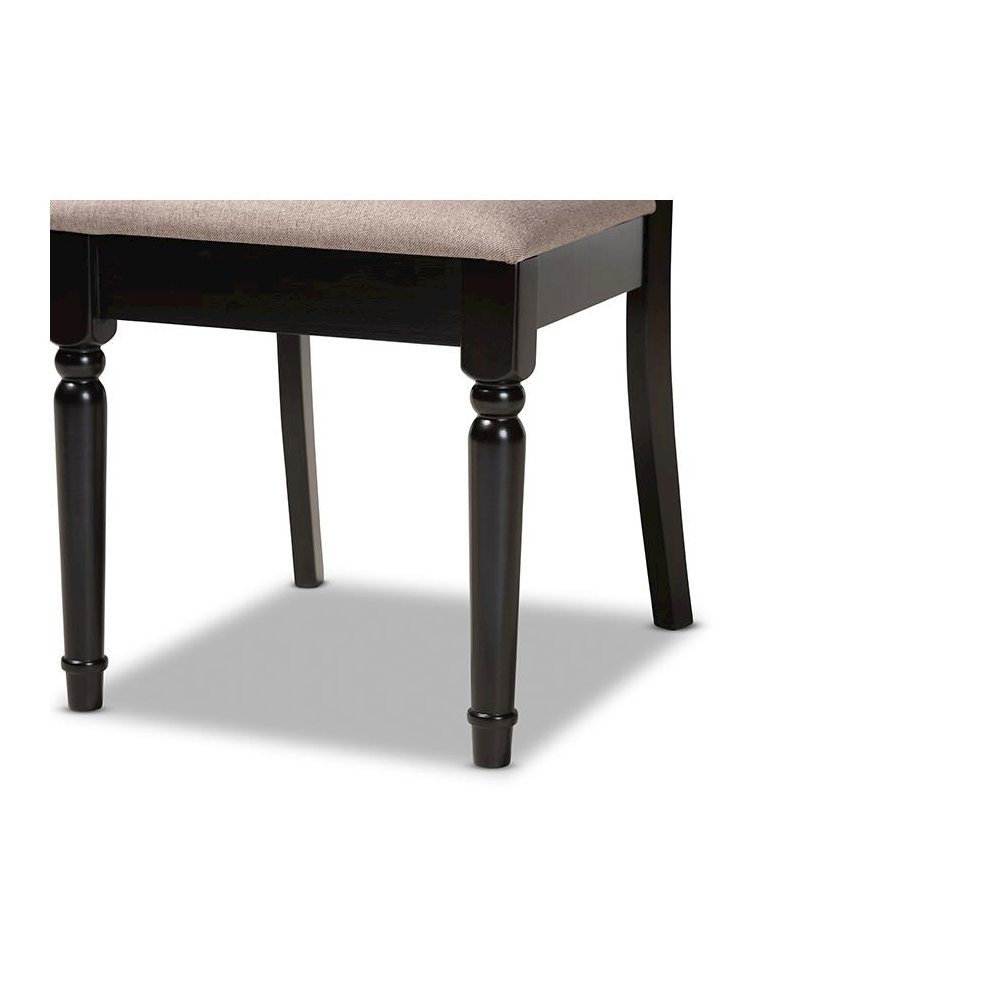 Espresso Brown Finished Wood 2-Piece Dining Chair Set Set. Picture 5