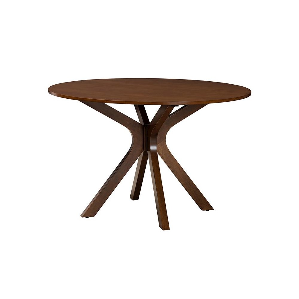 Maya Modern Grey Fabric and Walnut Brown Finished Wood 7-Piece Dining Set. Picture 3