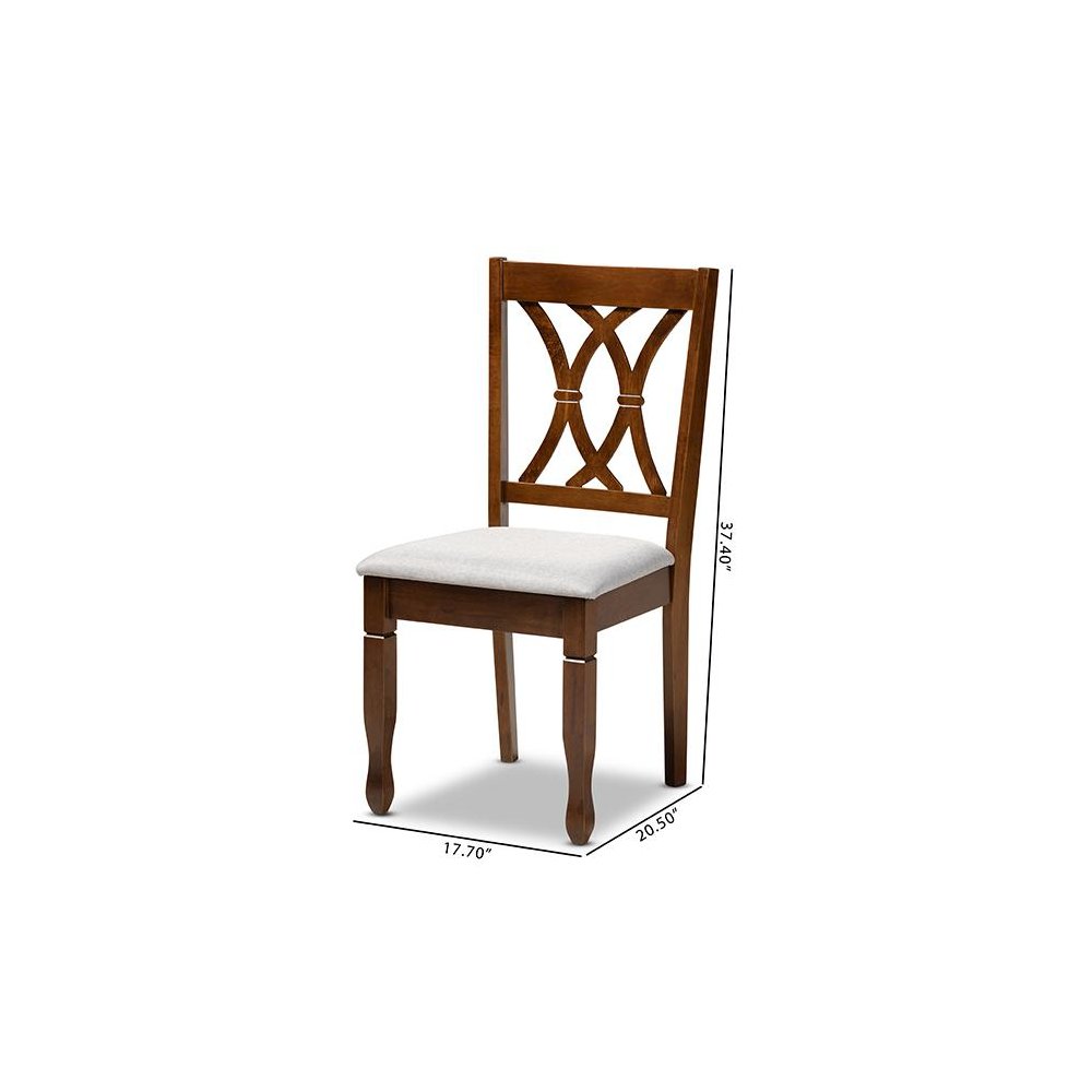 Walnut Brown Finished Wood 2-Piece Dining Chair Set Set. Picture 8