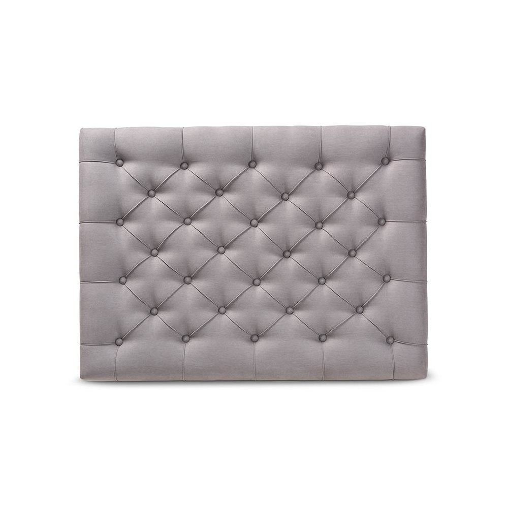 and Rustic Grey Linen Fabric Upholstered and Greywashed Wood Cocktail Ottoman. Picture 4
