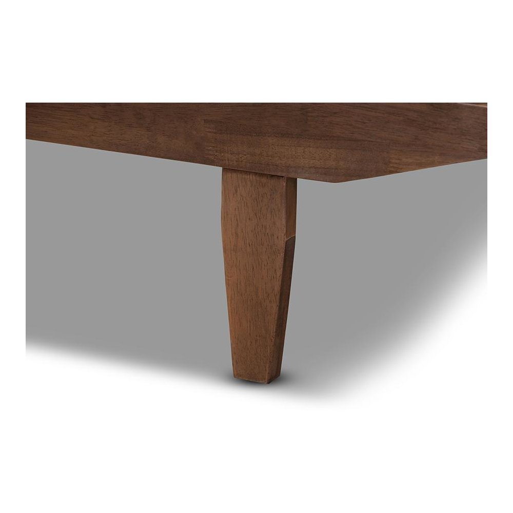 Walnut Finished Wood Expandable Twin Size to King Size Bed Frame. Picture 6