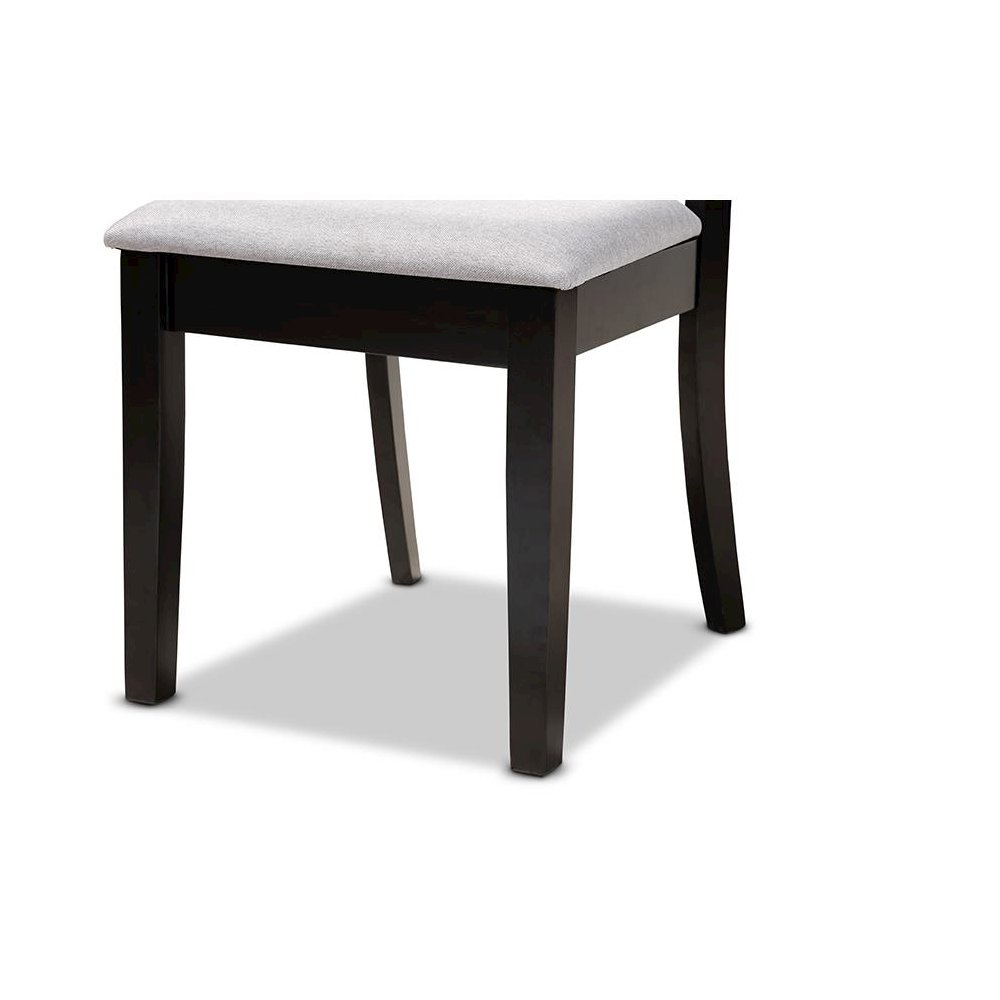 Espresso Brown Finished Wood 4-Piece Dining Chair Set. Picture 4