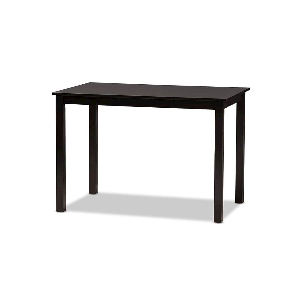 Grey Fabric Upholstered and Espresso Brown Finished Wood 5-Piece Dining Set. Picture 3