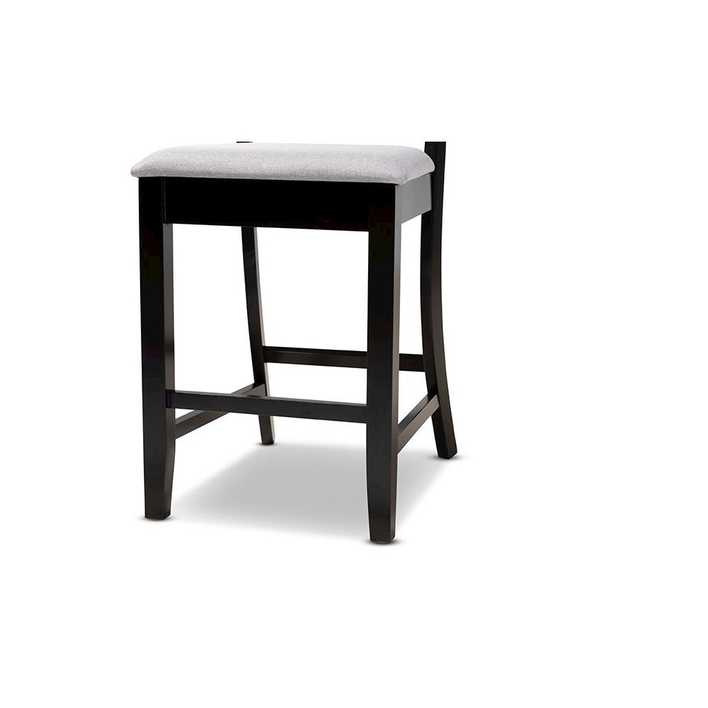 Espresso Brown Finished Wood 2-Piece Counter Height Pub Chair Set. Picture 5