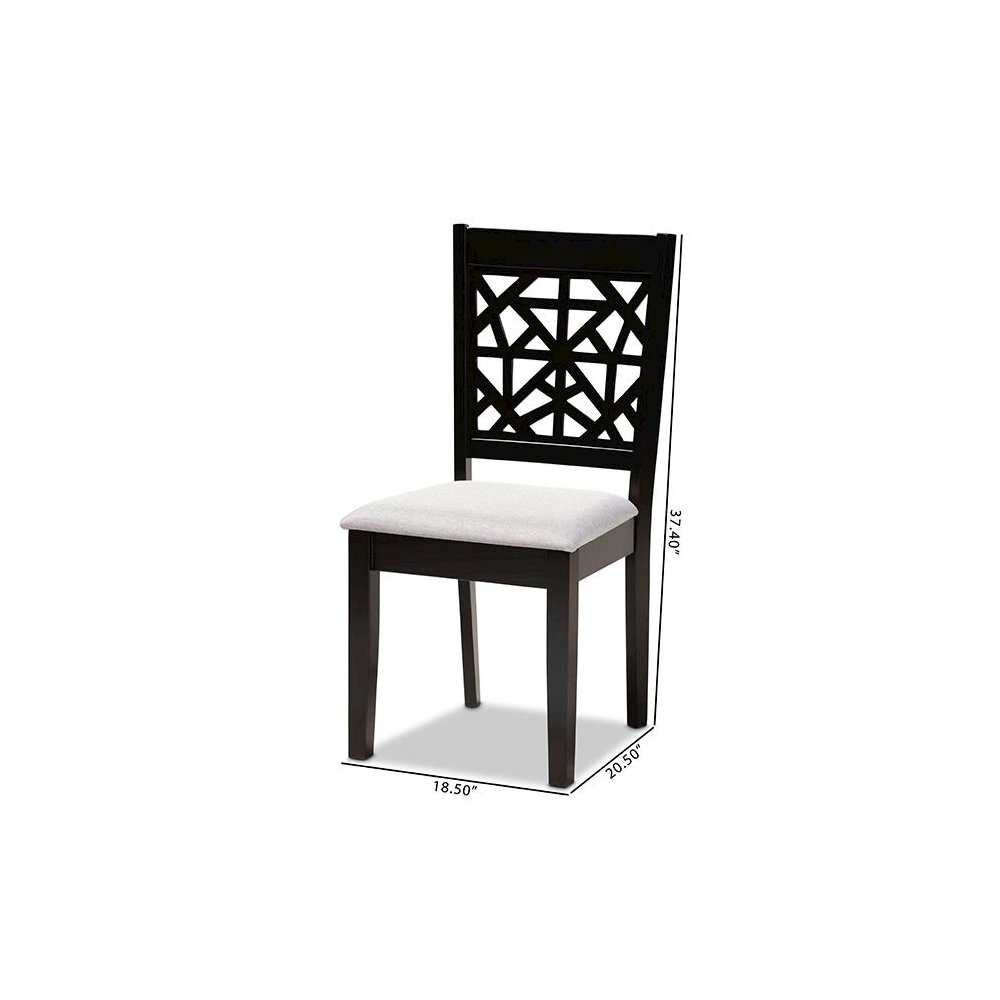 Espresso Brown Finished Wood 4-Piece Dining Chair Set. Picture 7