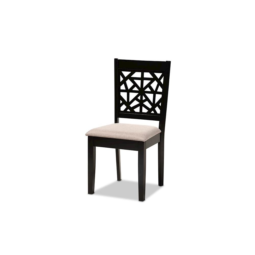 Espresso Brown Finished Wood 4-Piece Dining Chair Set. Picture 2