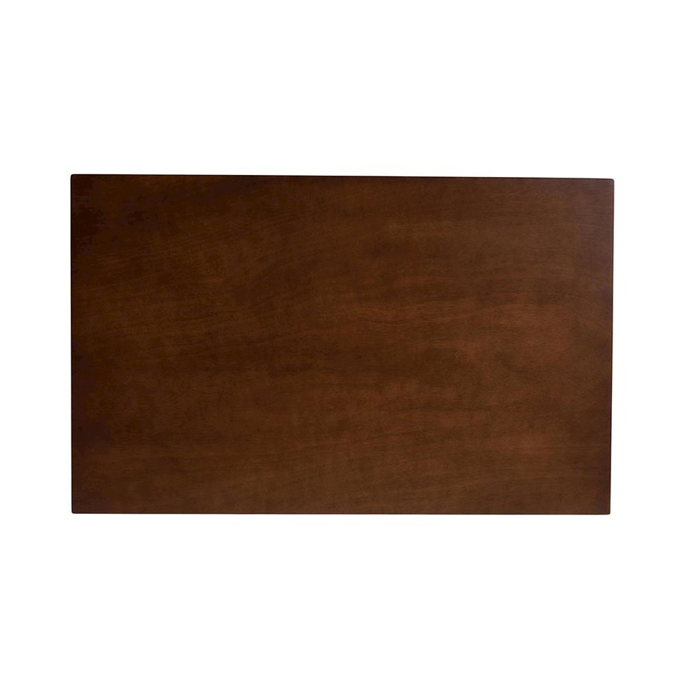 Transitional Walnut Brown Finished Rectangular Wood Dining Table. Picture 2
