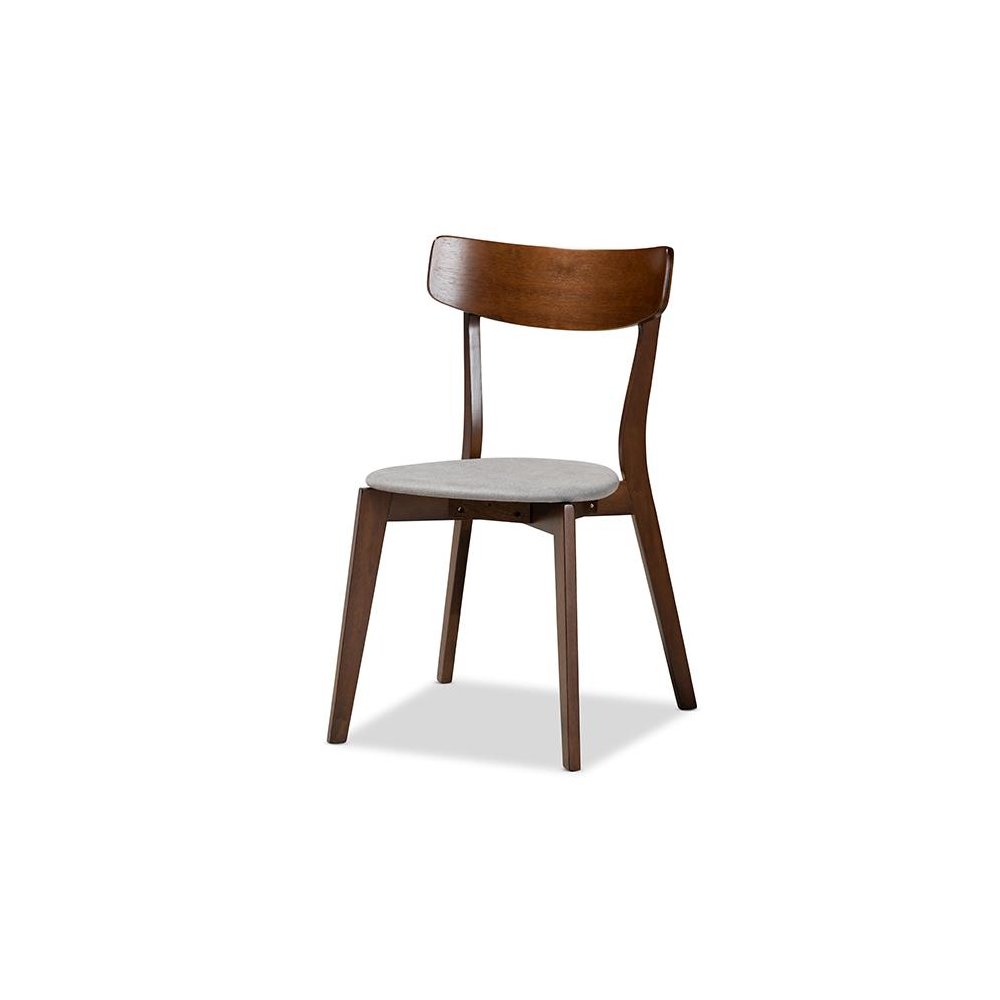 Walnut Brown Finished Wood 4-Piece Dining Chair Set. Picture 2