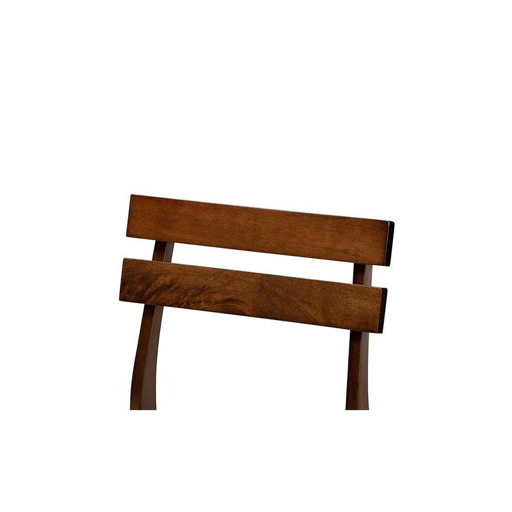 Walnut Brown Finished Wood 5-Piece Dining Set. Picture 5