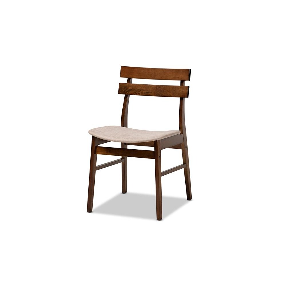 Walnut Brown Finished Wood 4-Piece Dining Chair Set. Picture 2