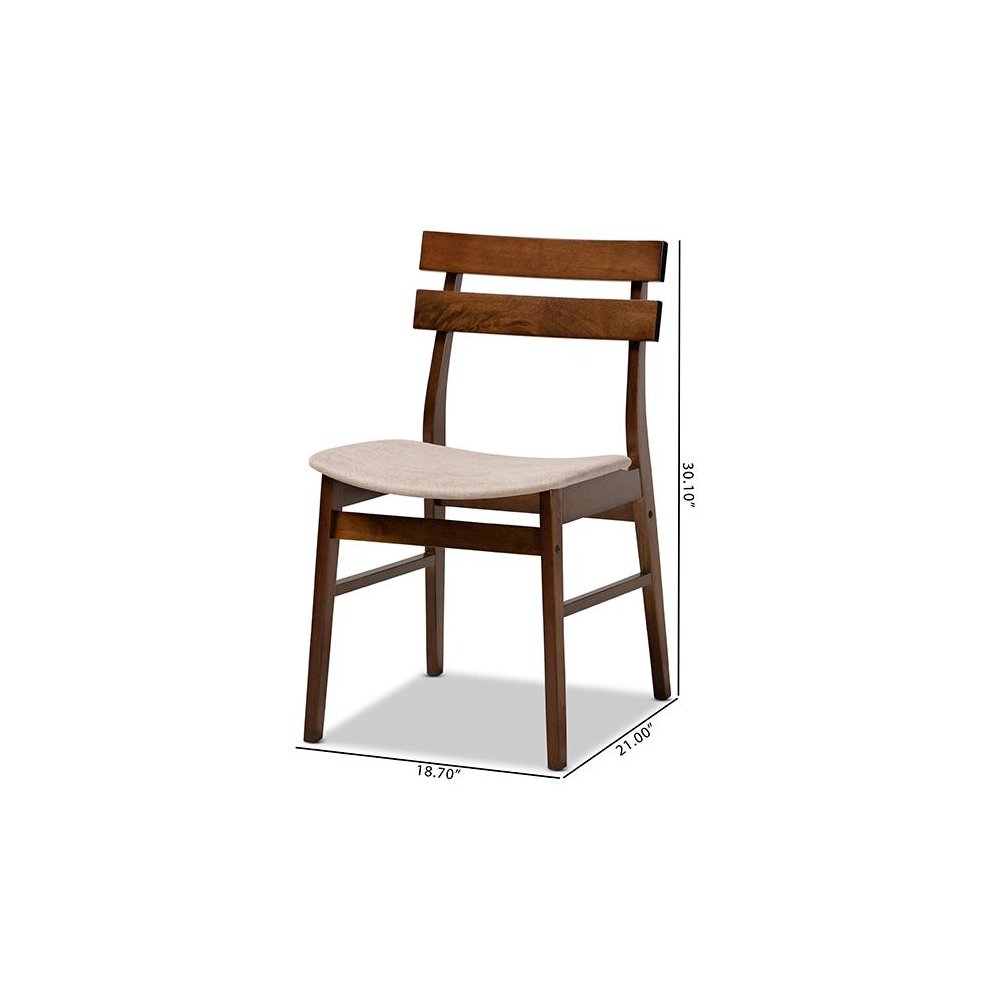 Walnut Brown Finished Wood 4-Piece Dining Chair Set. Picture 6