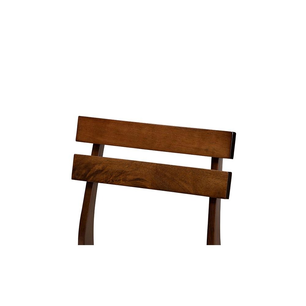 Walnut Brown Finished Wood 5-Piece Dining Set. Picture 5