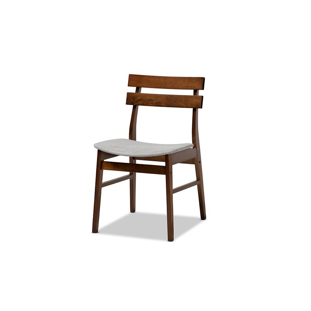 Walnut Brown Finished Wood 4-Piece Dining Chair Set. Picture 2